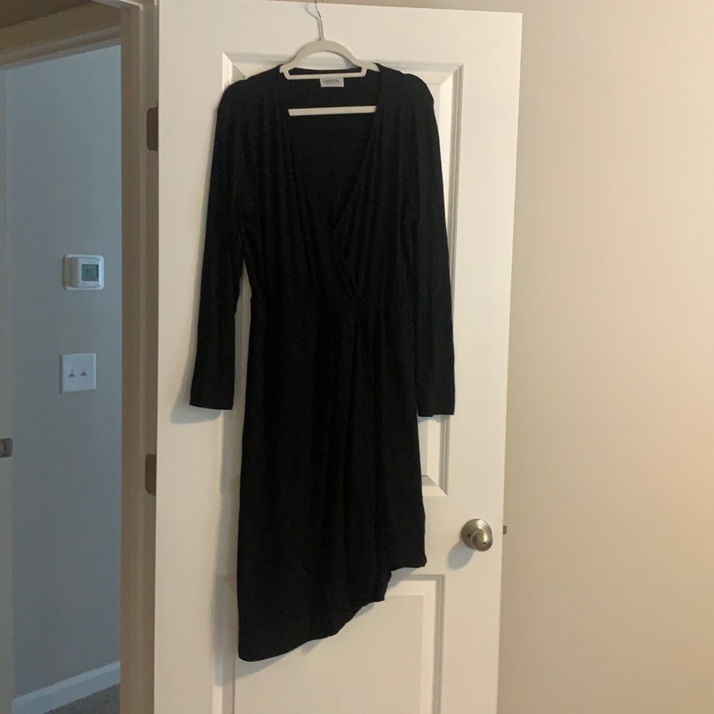 Christin Michaels High Low Skirt Long Sleeve Dress